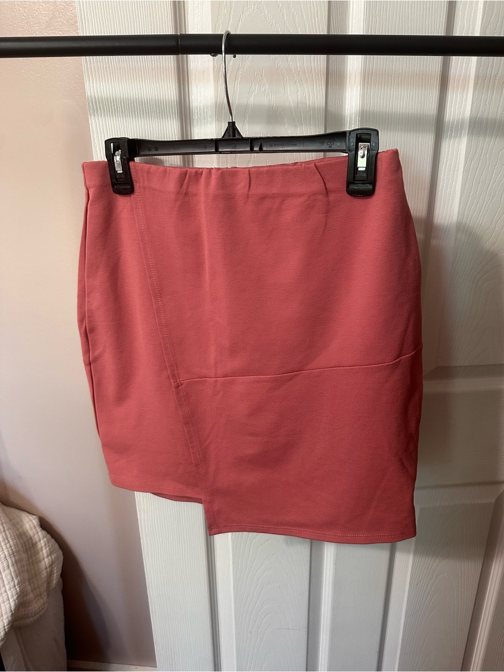 Rose Pink Asymmetric Mini Skirt — Women's Stylish Short Skirt